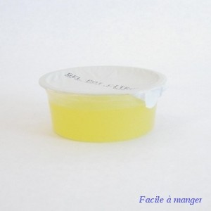 Eau gélifiée FERME Citron. 6 pots de 125 ml.